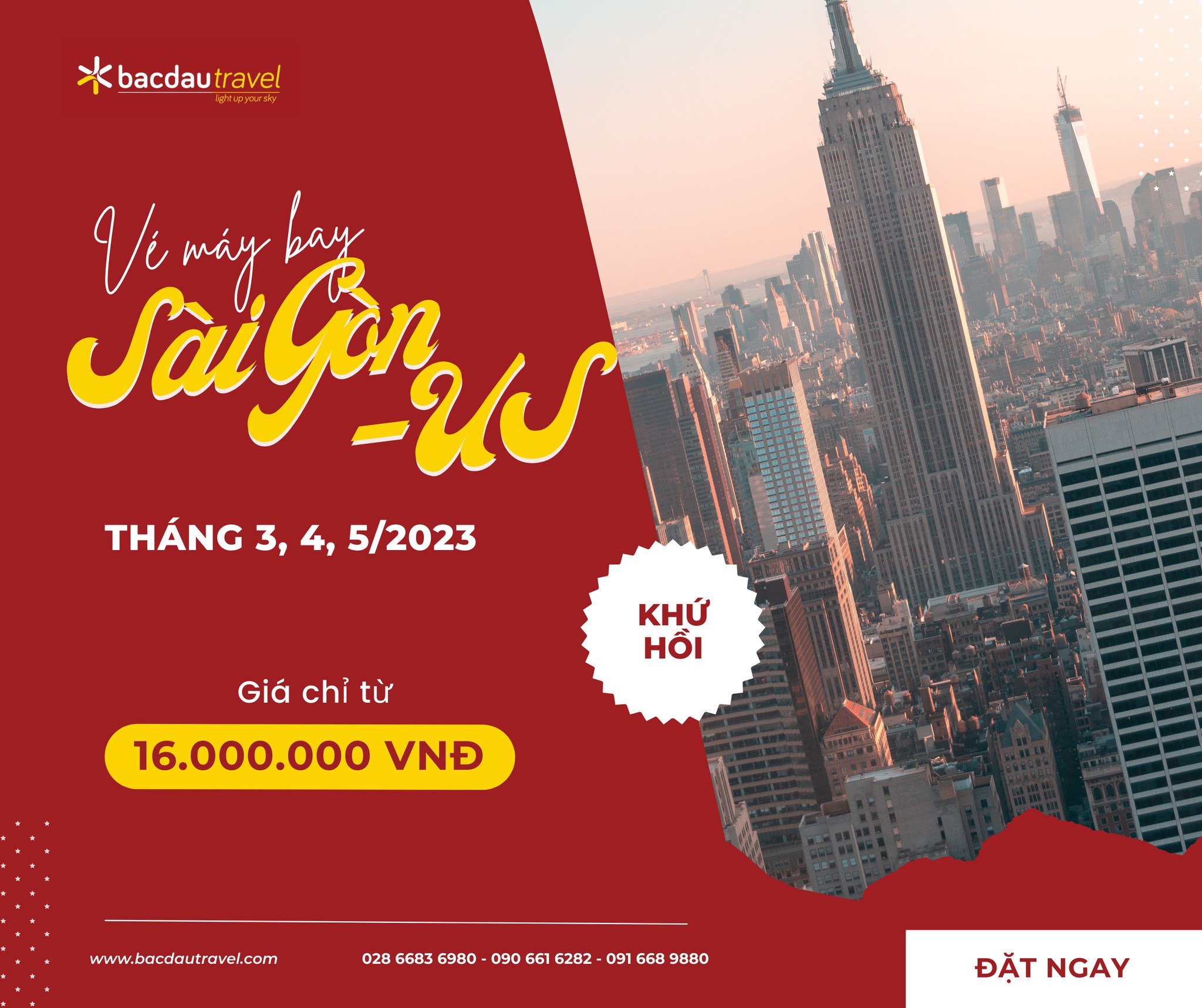 SÀI GÒN ✈ MỸ ƯU ĐÃI THÁNG 3, 4, 5/2023