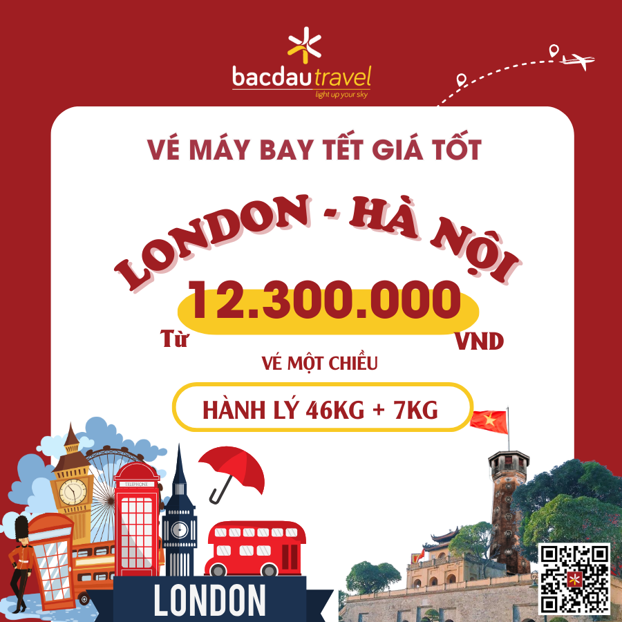 LONDON ✈ VIỆT NAM GIÁ TỐT