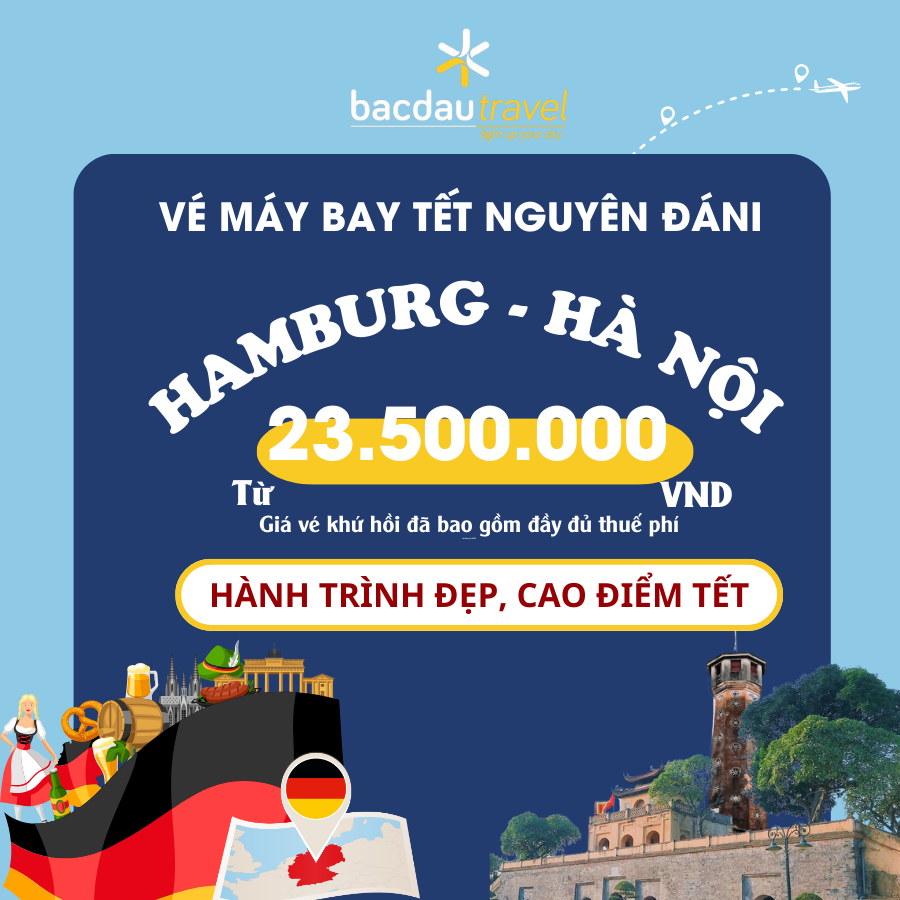 VÉ MÁY BAY TẾT HAMBURG VỀ VIỆT NAM GIÁ TỐT