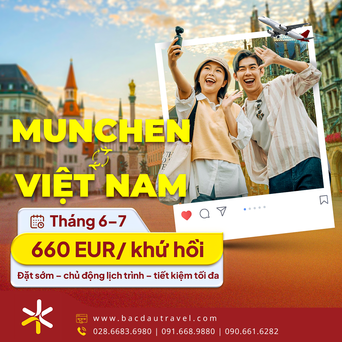 [ƯU ĐÃI HÈ] Vé máy bay Munchen Việt Nam chỉ từ 660 EUR/khứ hồi
