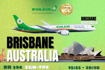 BAY TỚI BRISBANE NƯỚC ÚC VỚI GIỜ BAY CỰC ĐẸP
