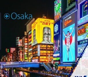 Vé rẻ bay khứ hồi đến Osaka - Kyoto (Nhật Bản)
