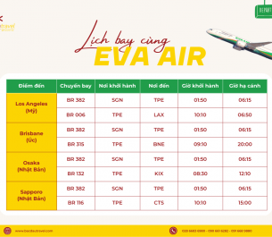 LỊCH BAY CÙNG EVA AIR TỪ NGÀY 26/03/2023