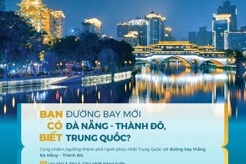 Vietnam Airlines mở đường bay mới Đà Nẵng - Thành Đô