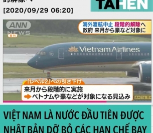 Nhật Bản bỏ lệnh hạn chế bay và nhập cảnh với Việt Nam